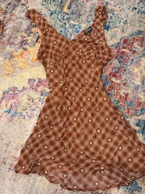 wild fable Rust Brown Patterned Mini Dress